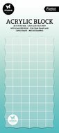 Acrylic Stamping Block met raster – (60×110×8 mm)